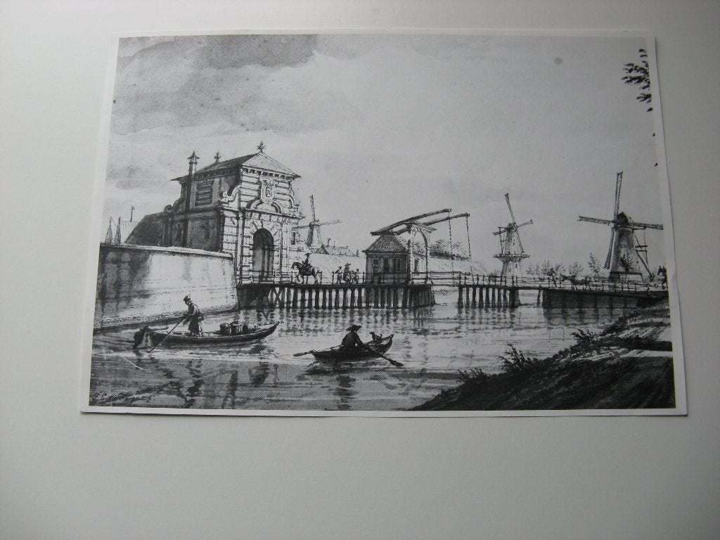 Leyden de Rhijnsburgsche Poort 1762 in zeer goede staat., Ophalen of Verzenden, Voor 1940, Zo goed als nieuw, Overige onderwerpen