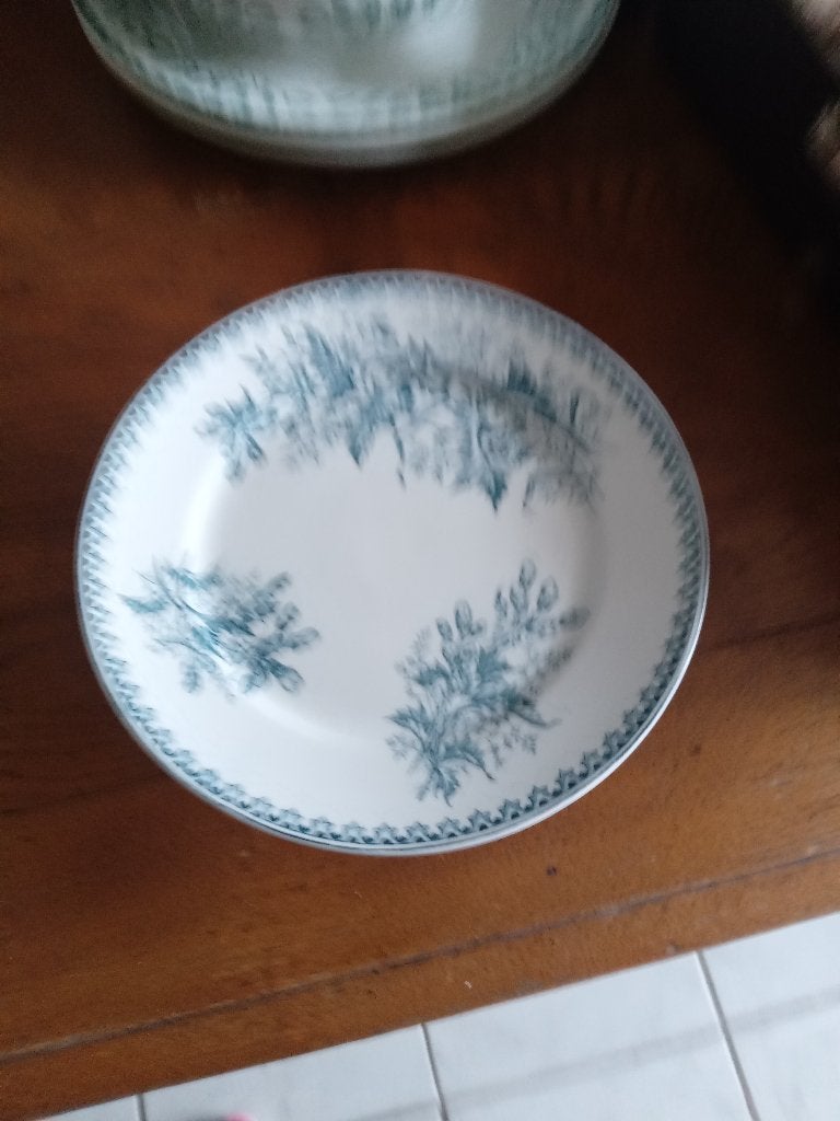 brocante serveerschaal op voet CHARDON societe ceramique, Antiek en Kunst, Ophalen of Verzenden