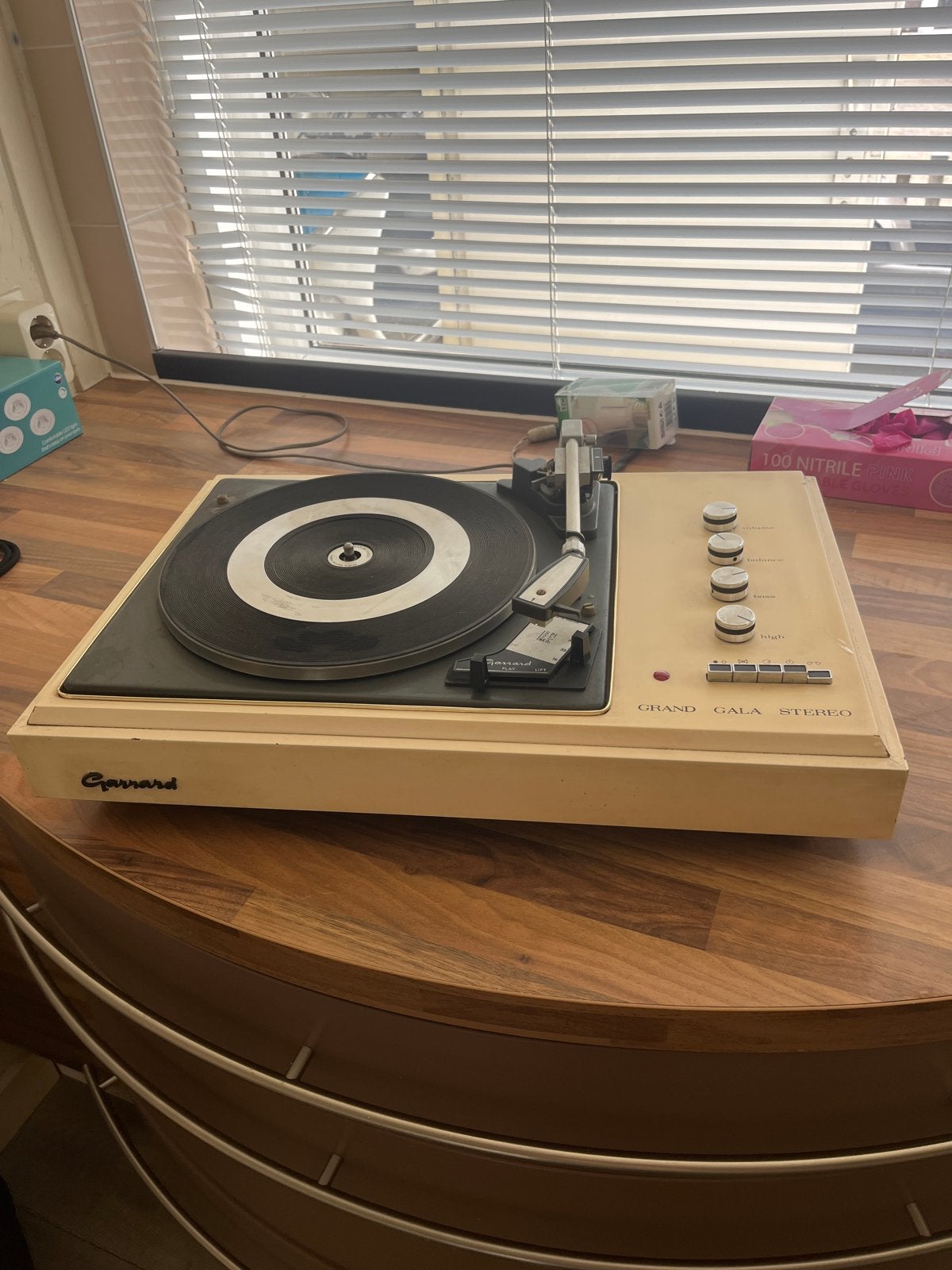 Vintage Garrard Grand Gala Stereo Platenspeler, werkt nog, Ophalen, Gebruikt, Platenspeler, Overige merken