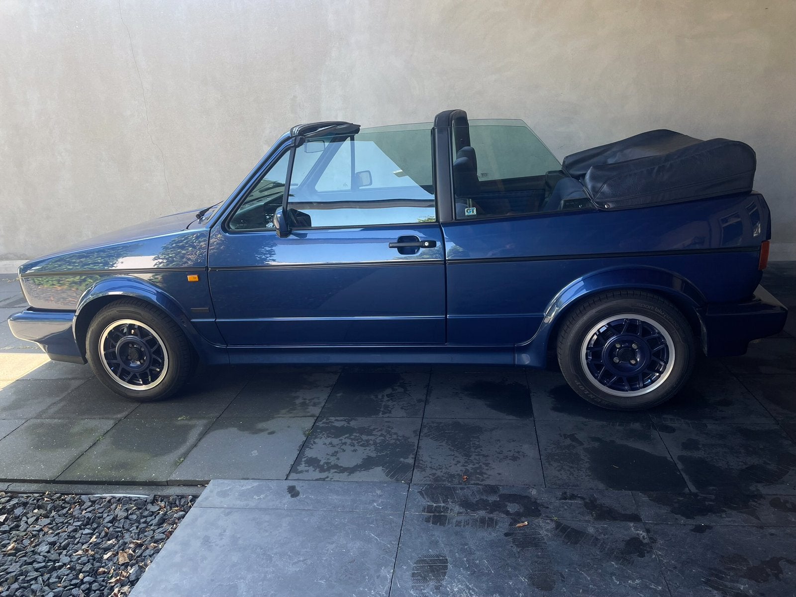 Volkswagen Golf 1.8 Cabriolet 72KW E2 1994 Blauw, Auto's, Voorwielaandrijving, 4 cilinders, Cabriolet, Blauw