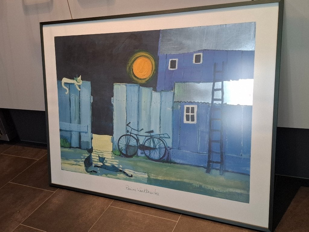 Poster - Rosina Wachtmeister - Katten en Fiets (60x80 cm), Ophalen, 50 – 75, Gebruikt, Foto of Poster