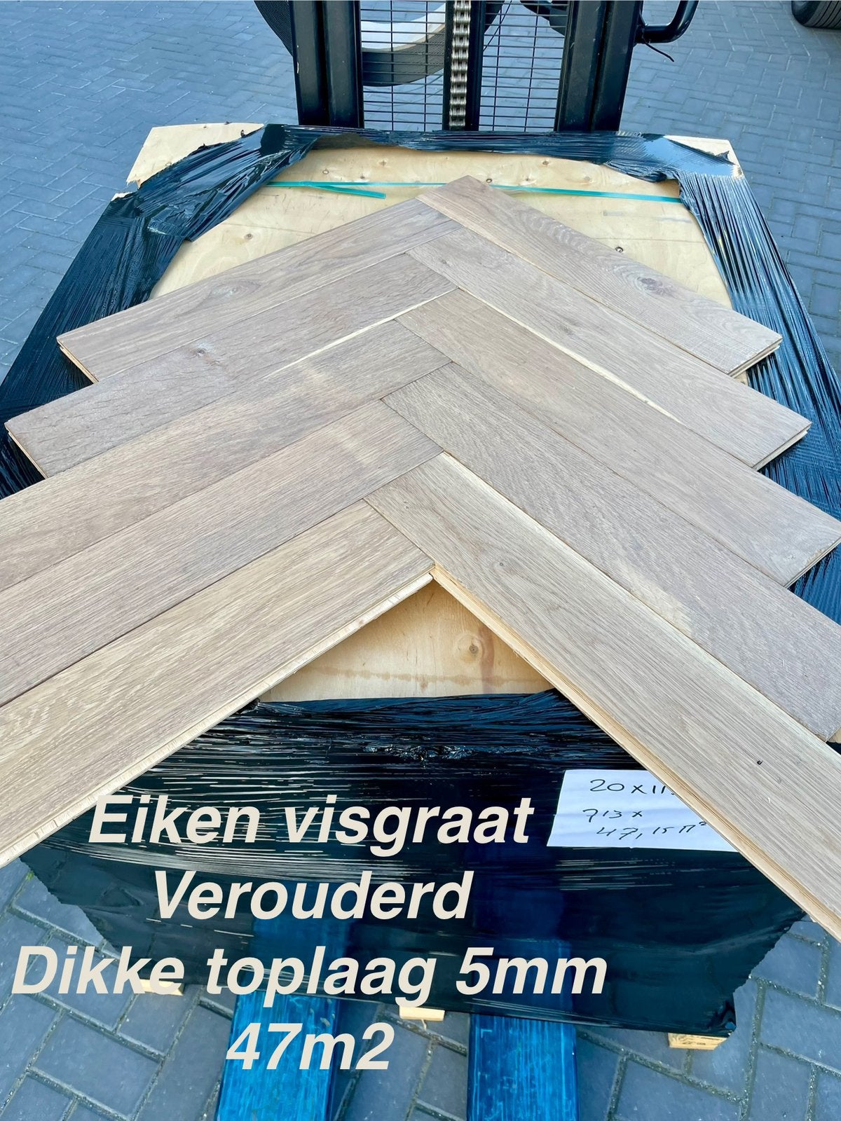 Eiken vloer, Huis en Inrichting, Stoffering | Vloerbedekking, Nieuw, Parket, 25 tot 50 m², Ophalen of Verzenden