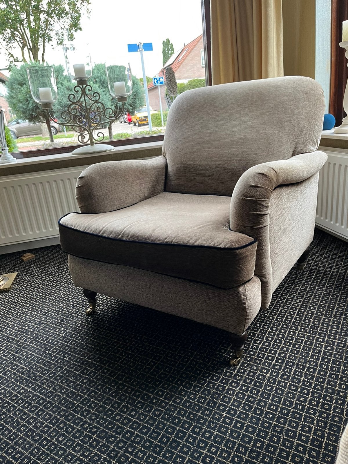 Fauteuil te koop ivm verhuizing, Ophalen, Gebruikt, 75 tot 100 cm