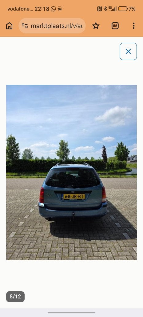 Ford Focus 1.4 I Ambiente Wagon 2002 Blauw APK tm mei 2027!!, Auto's, 15 km/l, 74 pk, 4 cilinders, Blauw