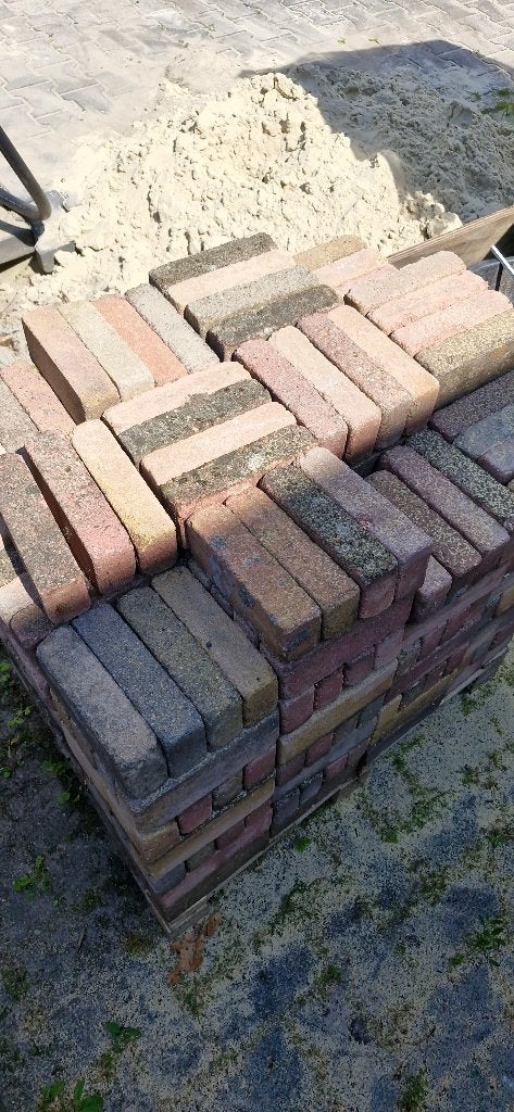 Gratis klinkers 14m2, Tuin en Terras, Ophalen, Gebruikt, Beton, Klinkers