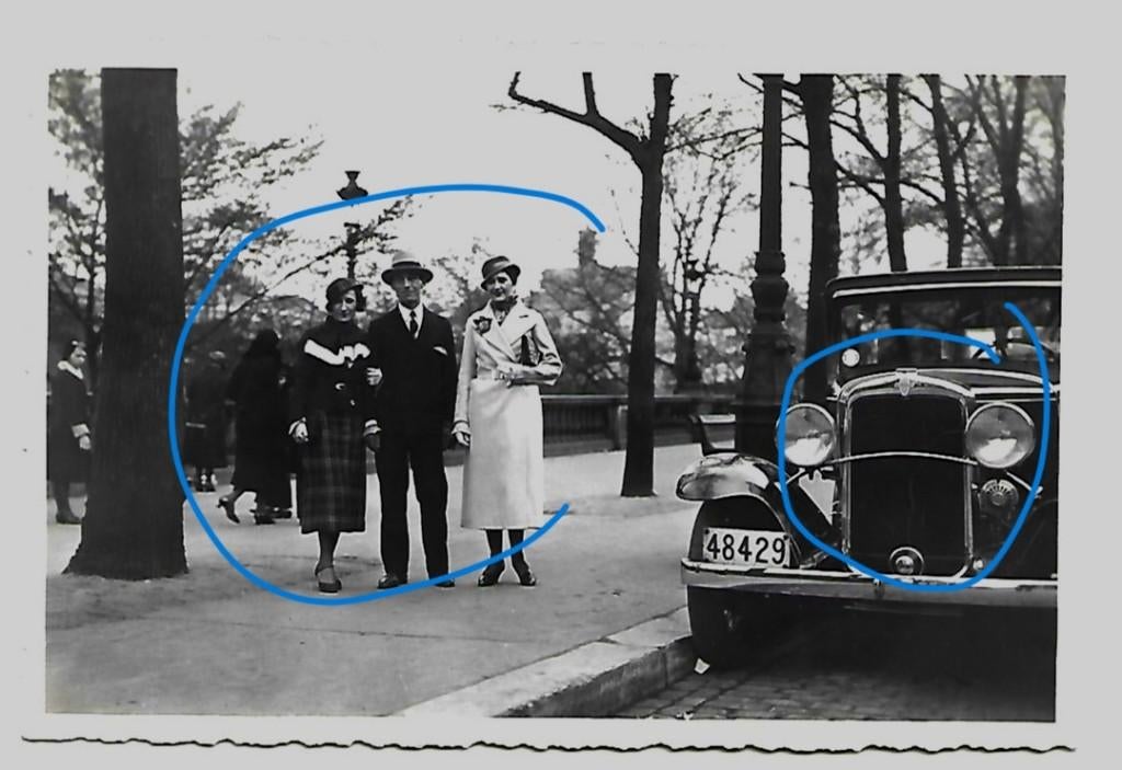 Chevrolet auto promenade foto 1931, Verzenden, Foto, Zo goed als nieuw, Voor 1940