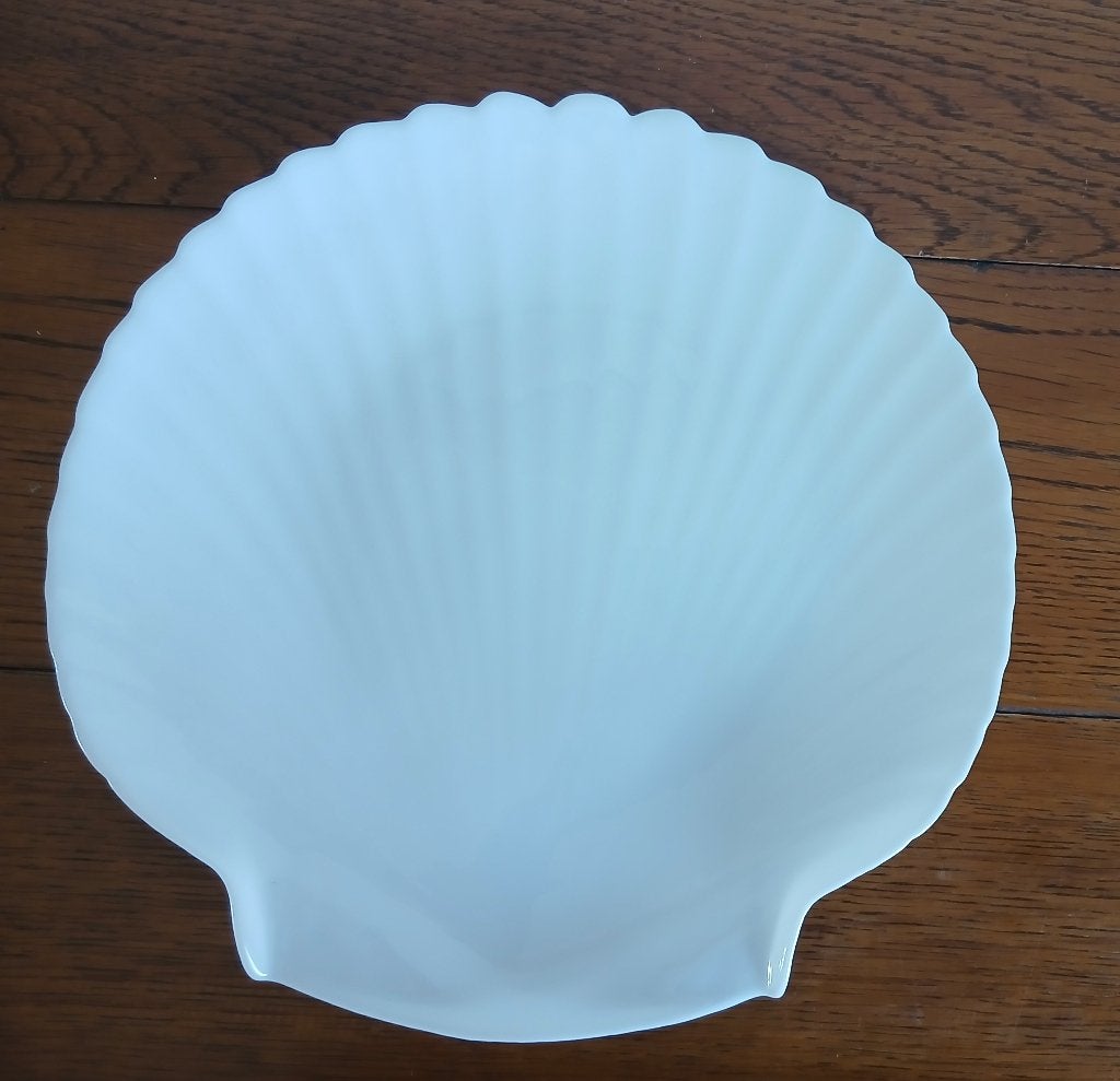 Arcoroc "Coquillage" saladebord in de vorm van een schelp, Overige merken, Ophalen of Verzenden, Overige stijlen, Glas