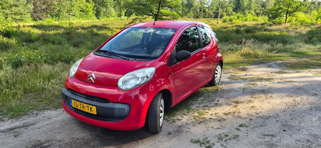 Citroën C1 1.0 3-DRS 2007 Rood - Betrouwbare en zuinige auto, Voorwielaandrijving, Stof, Zwart, 4 stoelen