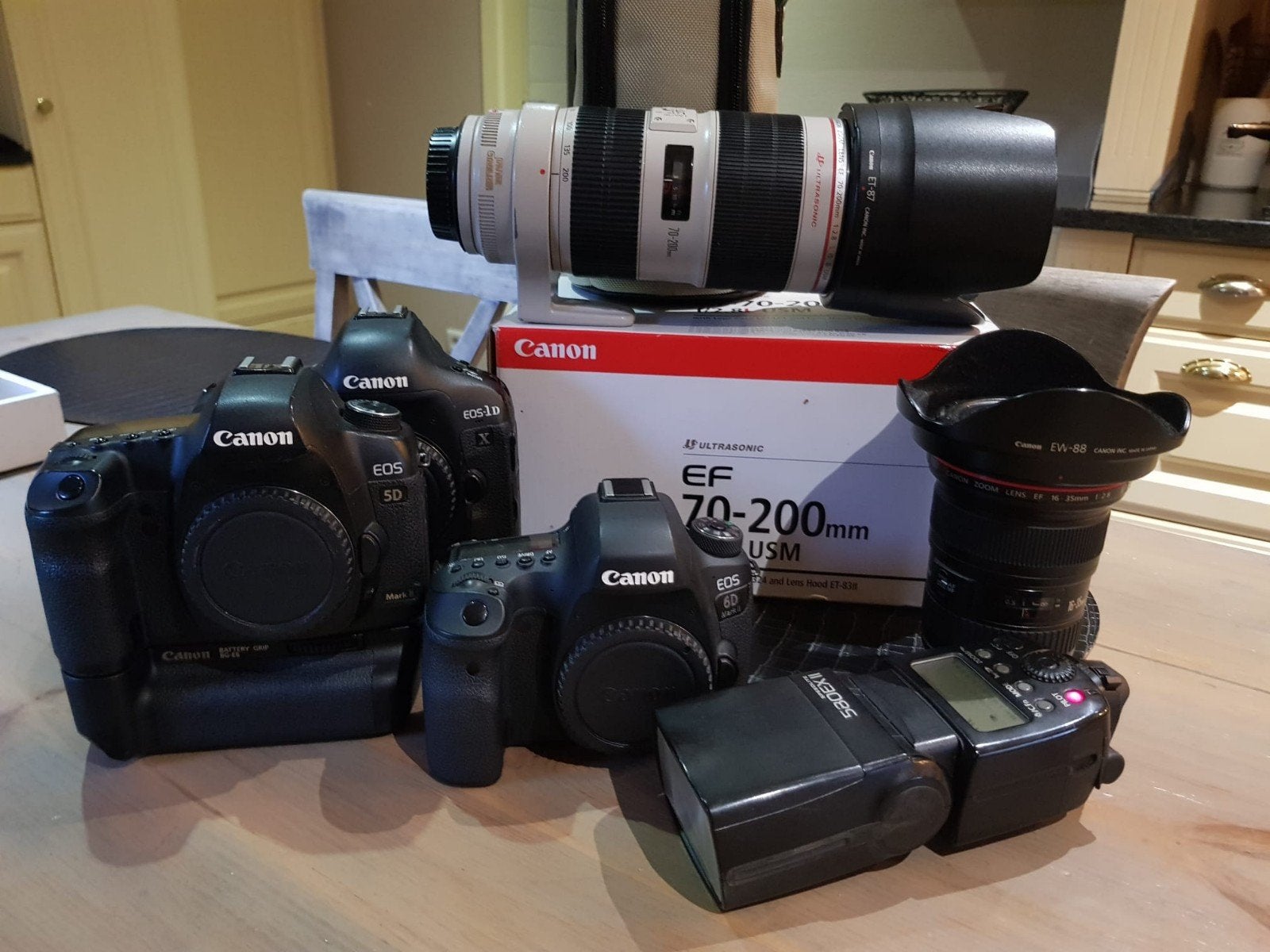 Canon EOS 6DII, 5DII, EF70-200 2.8LII, EF16-35 2.8LII, Spiegelreflex, Canon, Ophalen of Verzenden, Zo goed als nieuw