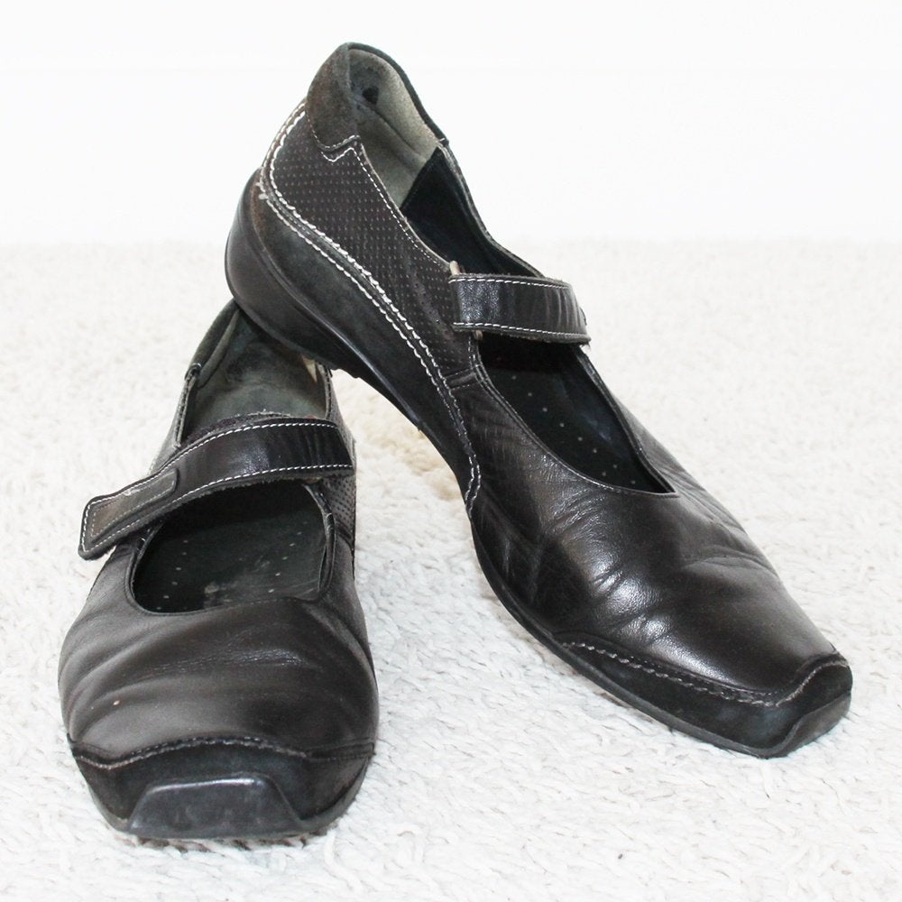 Mooie Leren Rshoes Schoenen (Maat 39) - s11 € 45,-, Zwart, Overige typen, Ophalen of Verzenden, Zo goed als nieuw