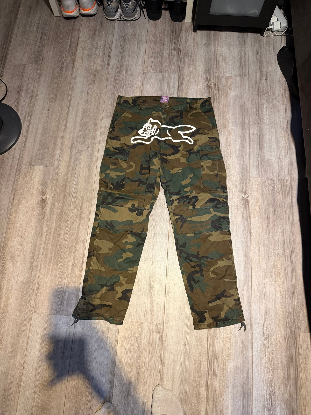 BBC Icecream Camo Cargo Broek - Maat XL, Kleding | Heren, Ophalen of Verzenden, Gedragen, Maat 56/58 (XL), Groen