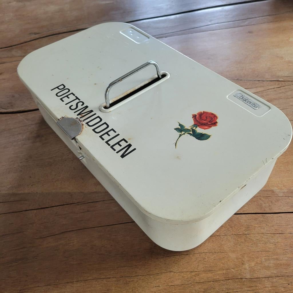 Vintage Brabantia Poetsmiddelenblik, Ophalen of Verzenden