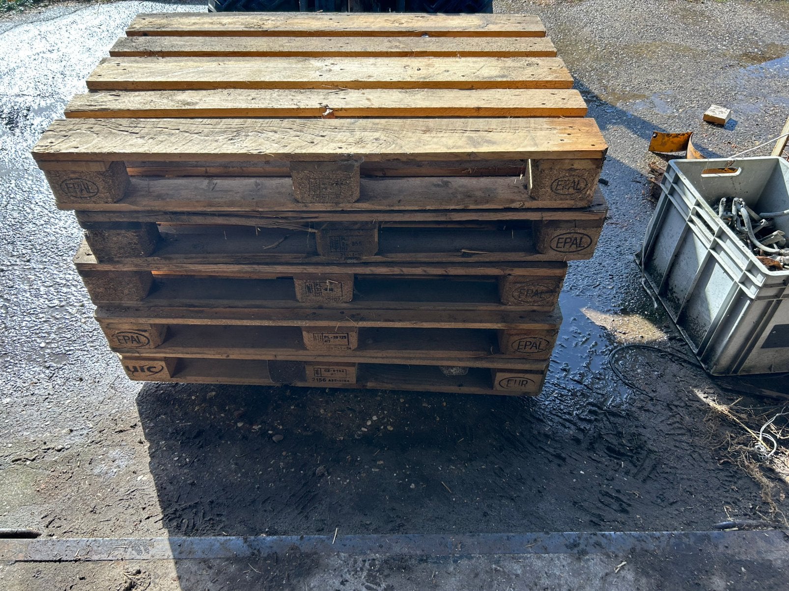 Euro pallet, Ophalen, Gebruikt, Hout