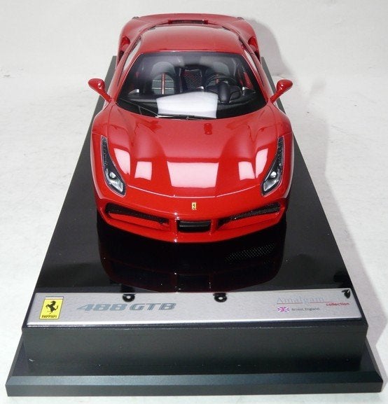 Ferrari 488 GTB Rood 1:18 van Amalgam, Hobby en Vrije tijd, Modelauto's | 1:18, Ophalen of Verzenden, Nieuw, Auto, OttOMobile
