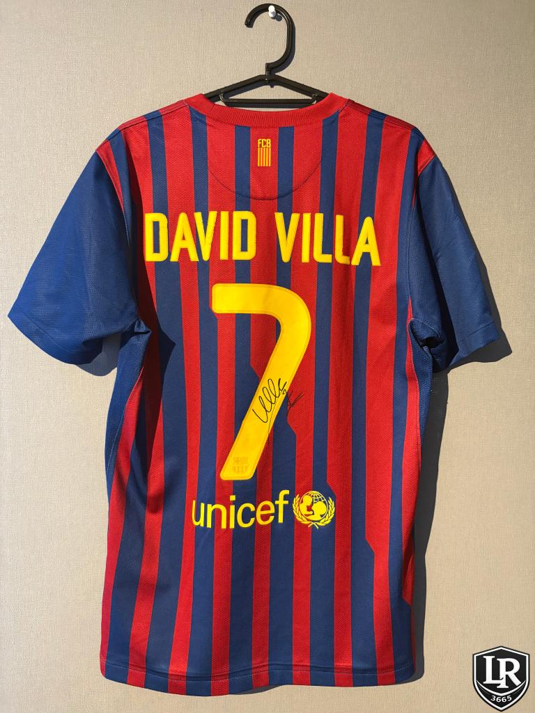 Signed David Villa - Barcelona Home 2011/12 Shirt, Verzenden, Zo goed als nieuw, Buitenlandse clubs, Shirt