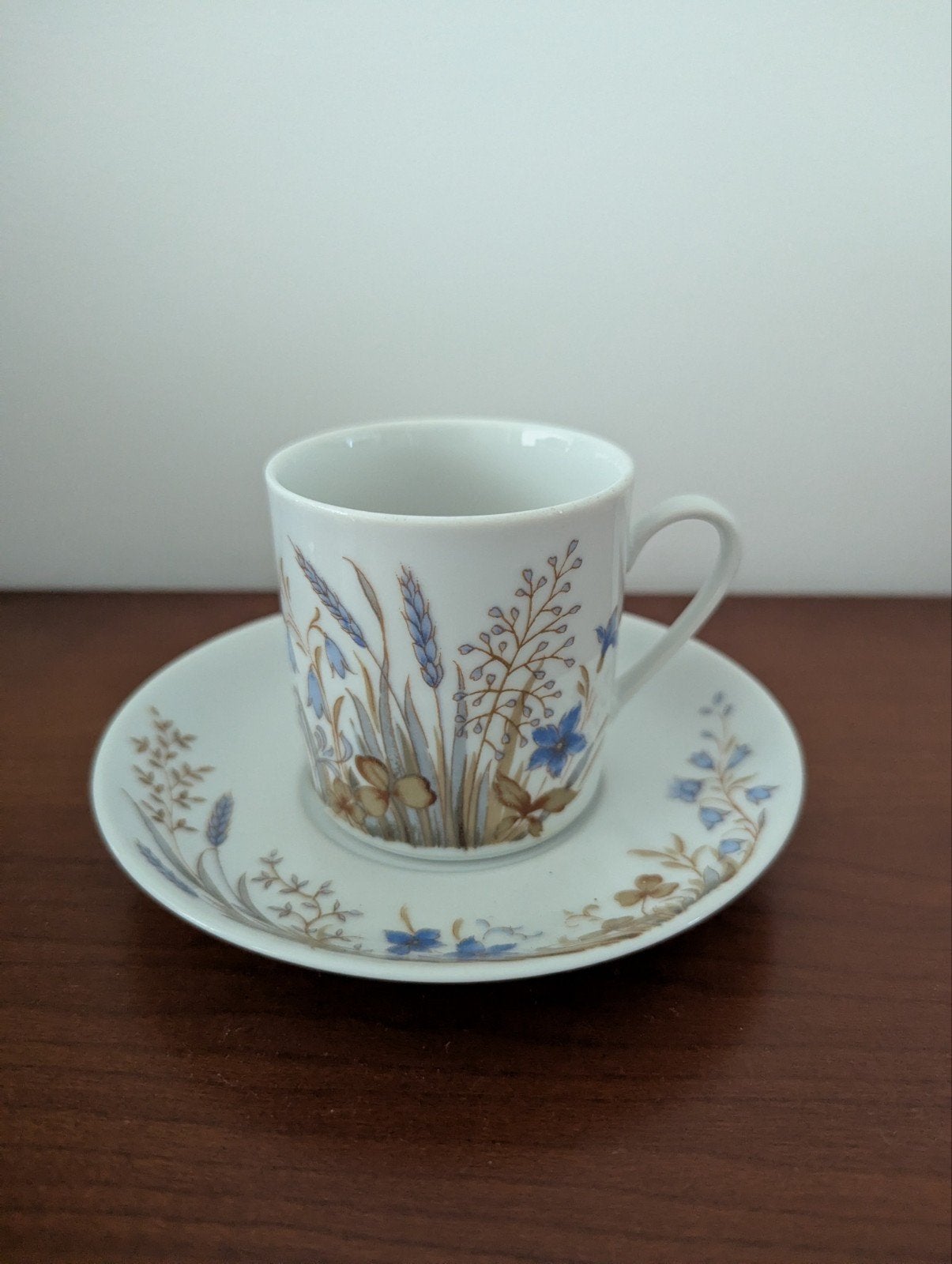 Kop en schotel met print van Mitterteich, Ophalen of Verzenden, Zo goed als nieuw, Porselein, Kop en/of schotel