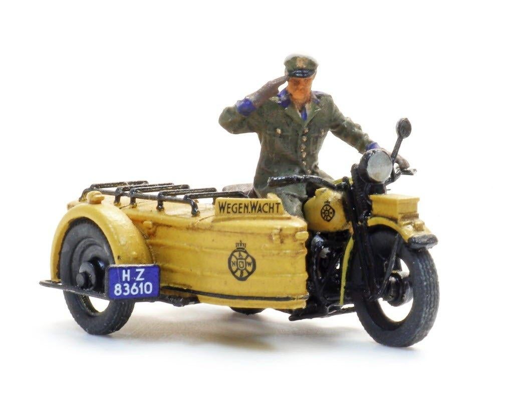 1:87 HO Artitec 387.485 - ANWB motor met zijspan., Hobby en Vrije tijd, Modelbouw | Auto's en Voertuigen, Nieuw, Overige typen