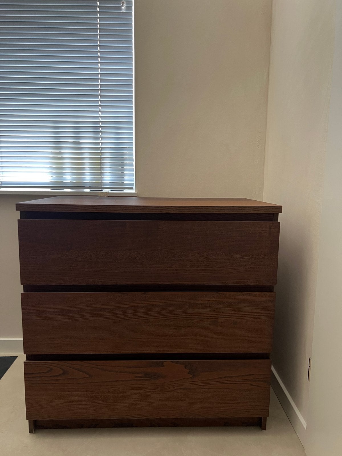 Ikea Malm donkerbruine ladekast met 3 laden 78x80 cm, Huis en Inrichting, Kasten | Ladekasten, Ophalen, 50 tot 100 cm, Zo goed als nieuw