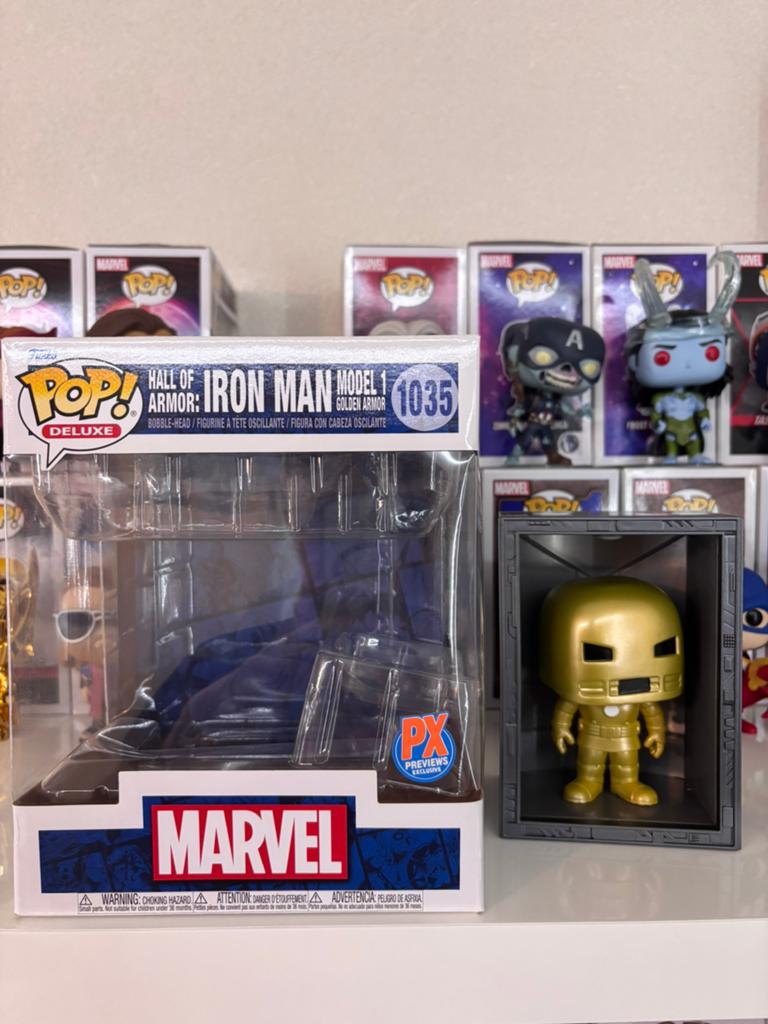 Funko Pop! Deluxe Iron Man Model 1 Golden Armor PX, Ophalen, Nieuw