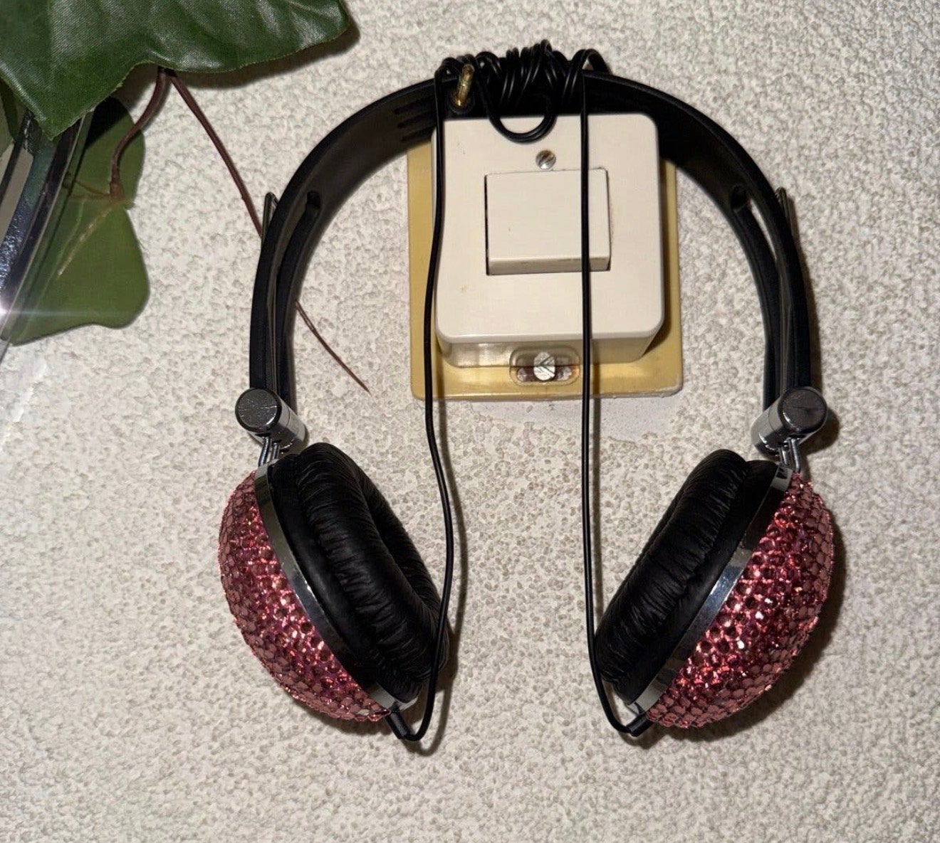 Roze glitter over-ear koptelefoon -, Overige merken, Bluetooth, Roze, Nieuw