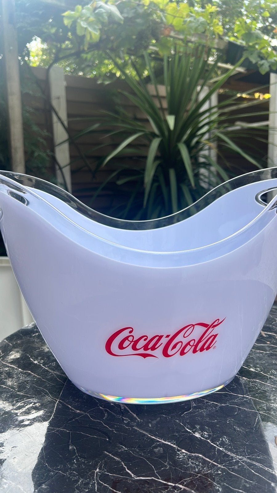 Coca-Cola ijsemmer / flessenkoeler – wit – origineel, Ophalen, Nieuw, Kunststof, Met handgreep