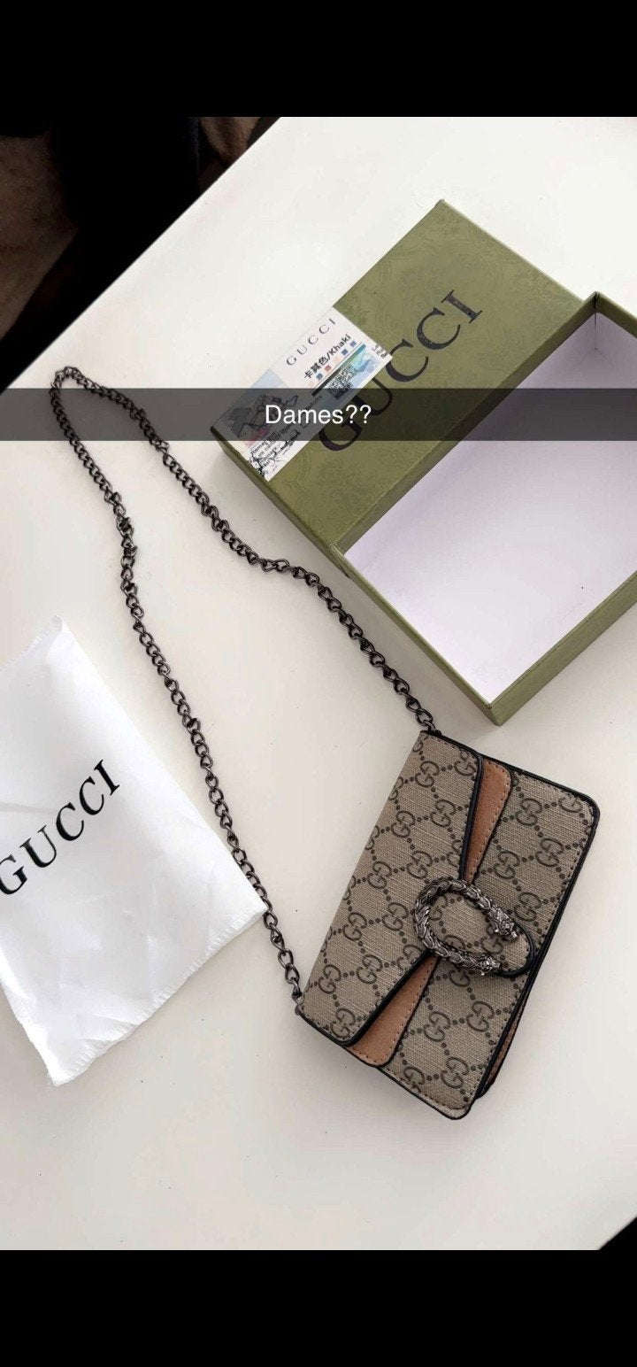Gucci Dionysus GG Supreme schoudertasje, Ophalen of Verzenden, Nieuw, Bruin, Schoudertasje