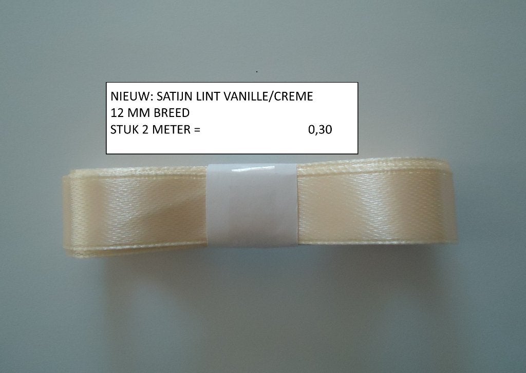 ❤️satijn lint 12mm vanille/creme ( alleen verzenden, Hobby en Vrije tijd, Kaarten | Zelf maken, Ophalen, Nieuw, Overige thema's