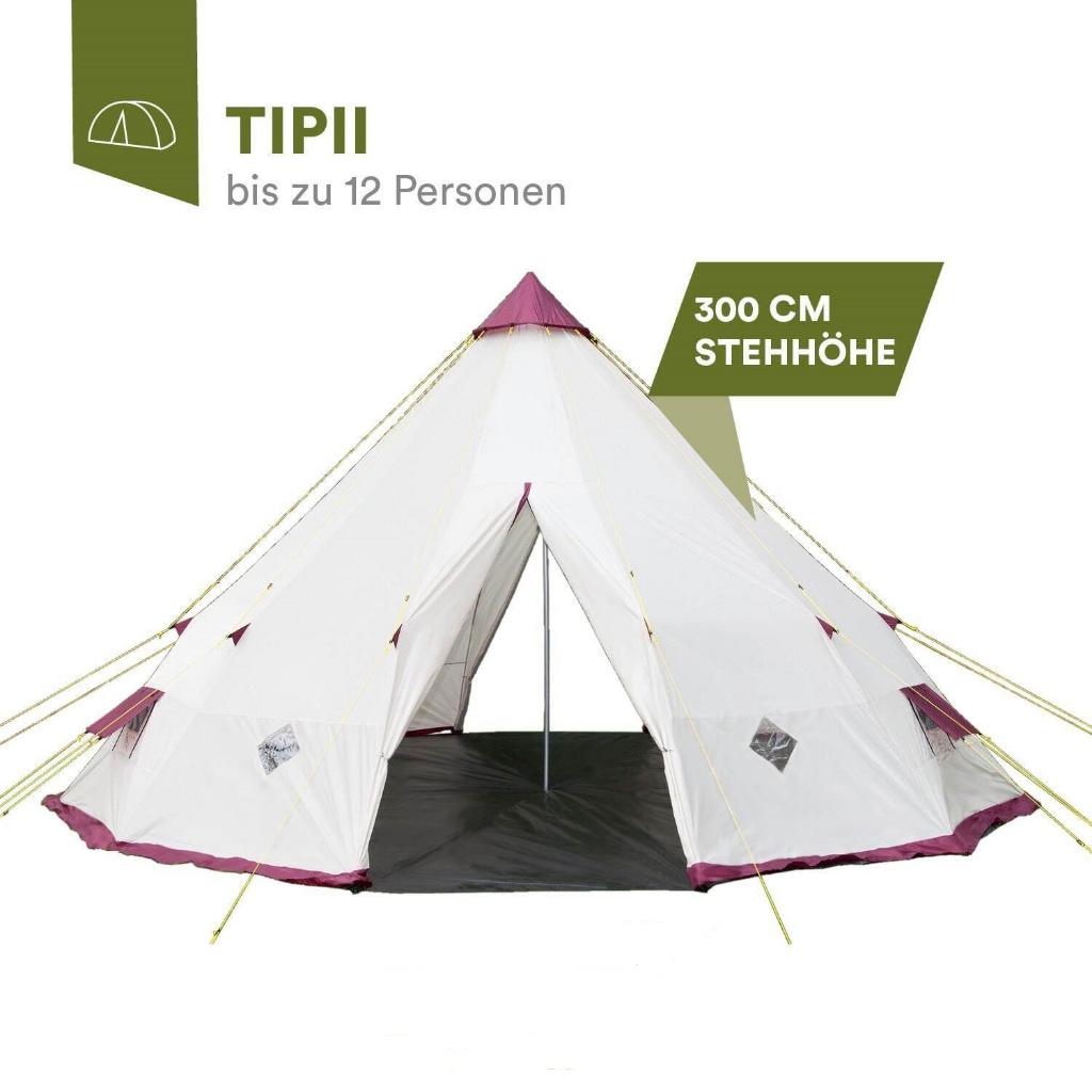 Tipi 300 Wigwam Tent. Indianentent. 12 Personen. 3 m Hoog., Caravans en Kamperen, Tenten, Ophalen of Verzenden, Nieuw, Meer dan 6