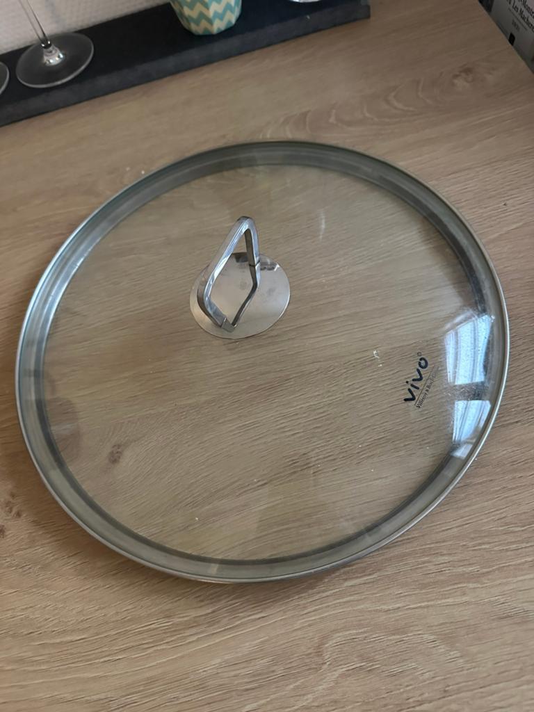 Wokpan deksel 29 cm GRATIS, Ophalen, Zo goed als nieuw, Glas, Wok