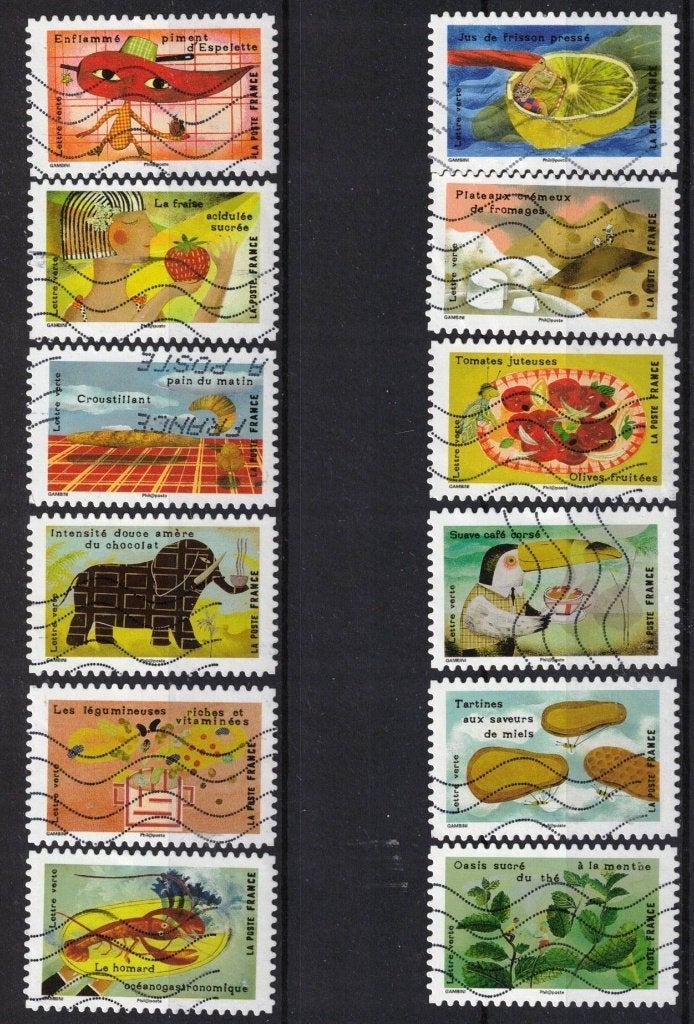 Frankrijk, serie "smaak" 2017-102, Verzenden, Gestempeld