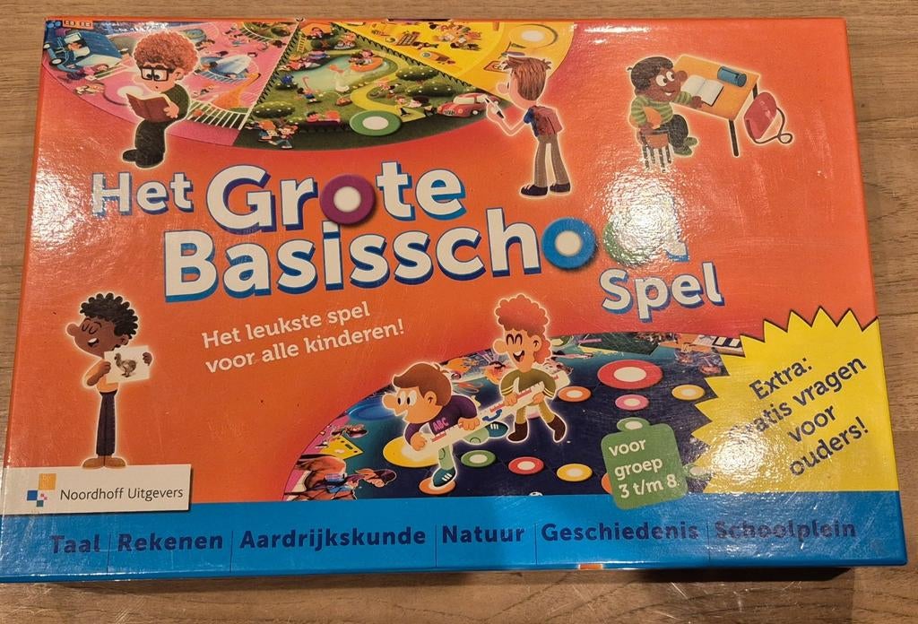 Het Grote Basisschool Spel - Educatief en Leuk!, Hobby en Vrije tijd, Gezelschapsspellen | Bordspellen, Ophalen of Verzenden, Zo goed als nieuw