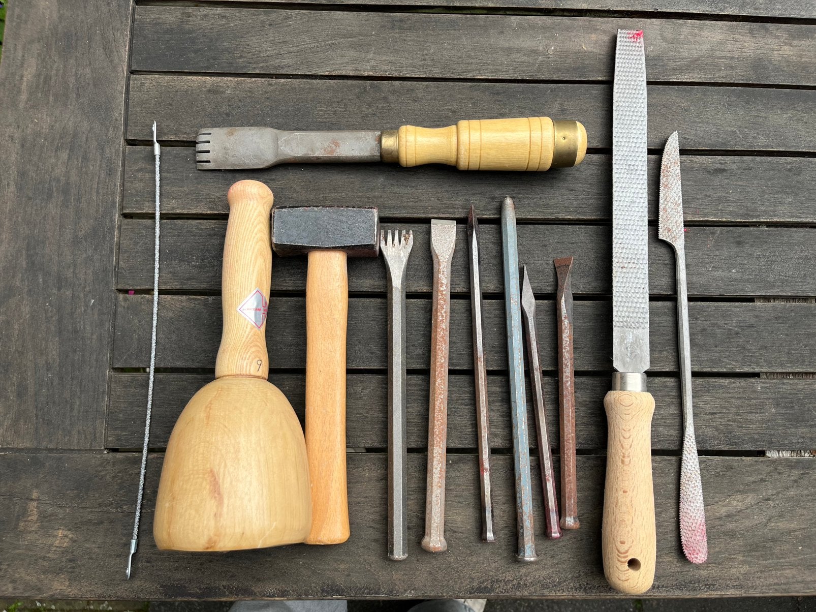Beeldhouw gereedschap, Ophalen