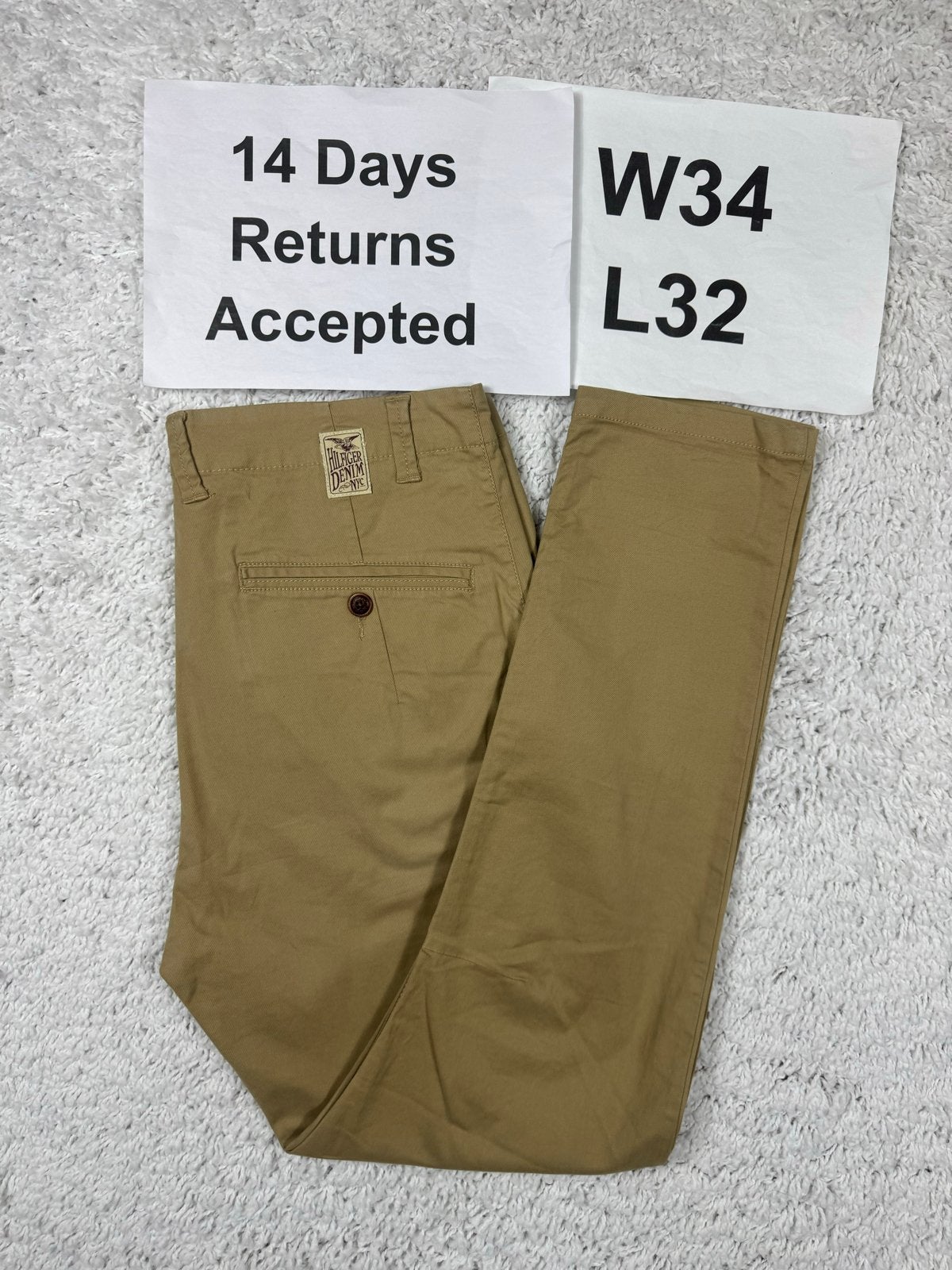 Tommy Hilfiger Denim Folsom Chino Bruin Beige - W34 L32 2876, Bruin, Verzenden, B, Overige maten