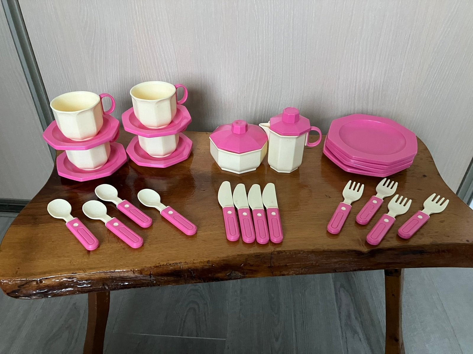 Prachtig Vintage Wader Kinderservies / Theeservies 17-delig, Ophalen of Verzenden, Gebruikt, Kunststof, Speelkeuken-accessoire
