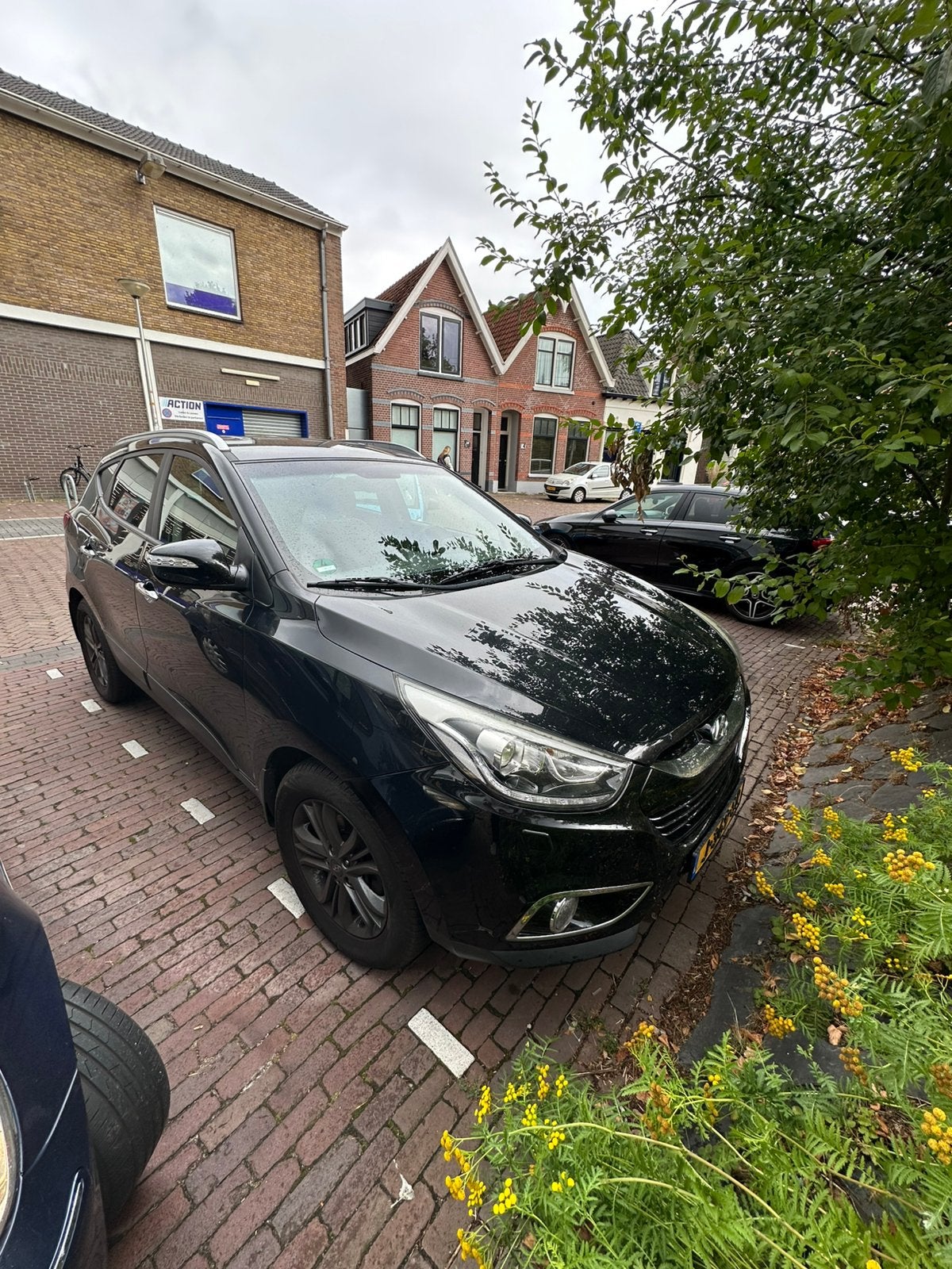 Hyundai iX35 1.6 GDI 2WD 2015 Zwart, Auto's, Voorwielaandrijving, Euro 5, 15 km/l, 1280 kg