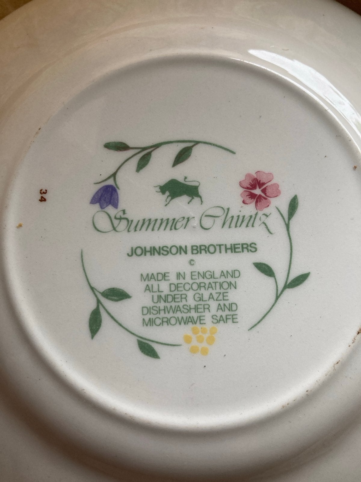 Johnson Brothers Summer Chintz Servies - Vintage Bloemen, Gebruikt, Overige merken, Vintage, Ophalen of Verzenden