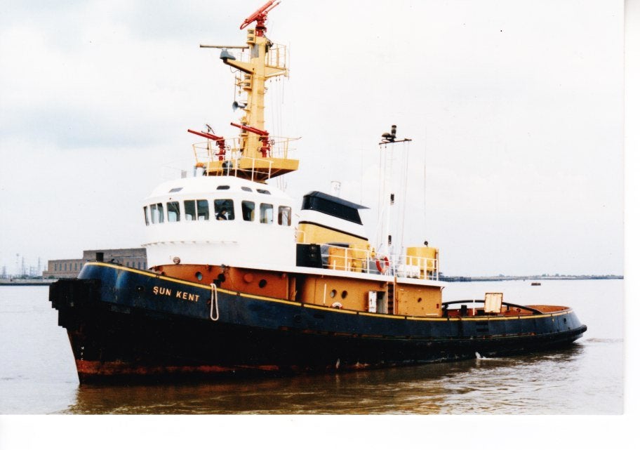 Sleepboot "Sun Kent" - Historische Foto, Ophalen of Verzenden, Gebruikt, Motorboot, Kaart, Foto of Prent