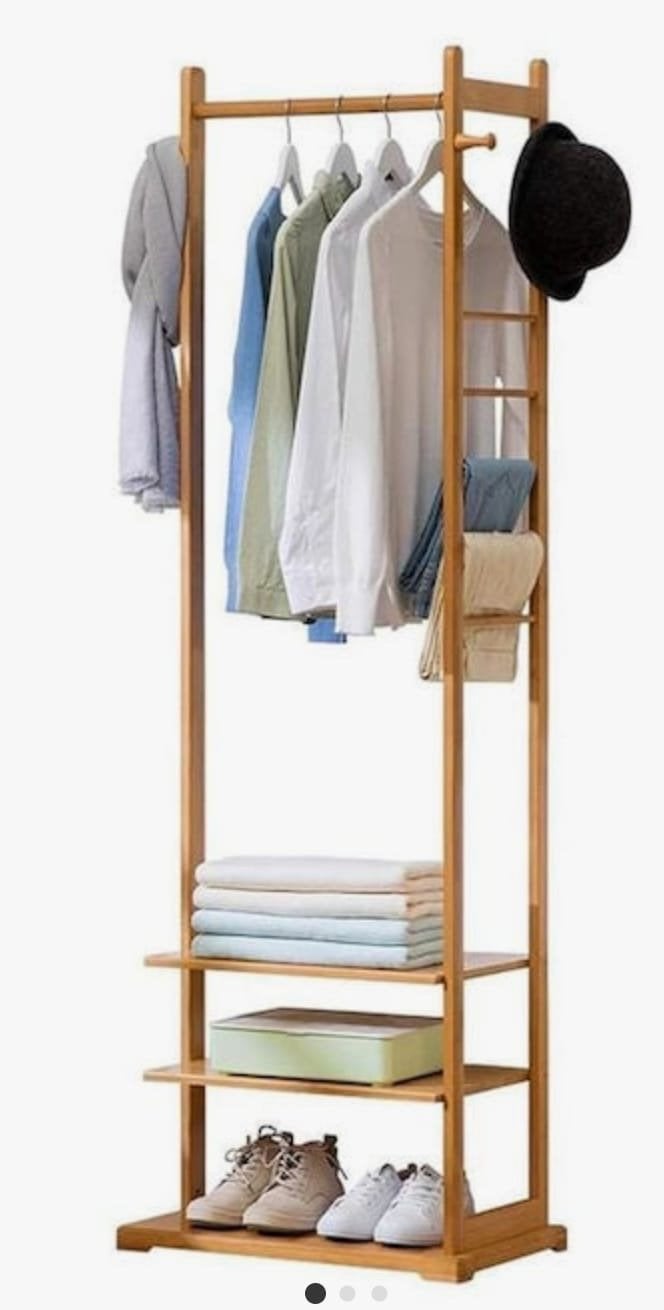 Bamboo clothes rack 176*58*35, Gebruikt, Ophalen of Verzenden, Staande kapstok, 150 tot 200 cm