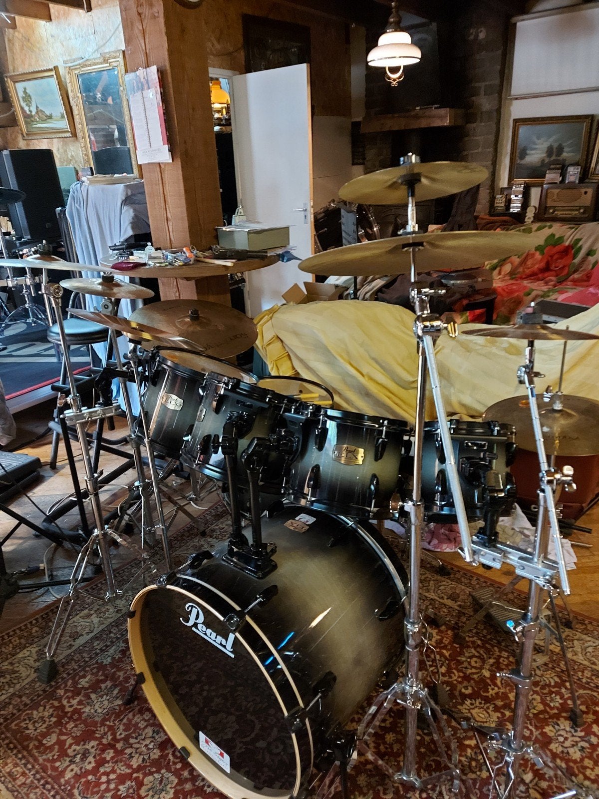 Pearl ELX Export Drumstel - Black Burst, Muziek en Instrumenten, Ophalen of Verzenden, Gebruikt, Pearl