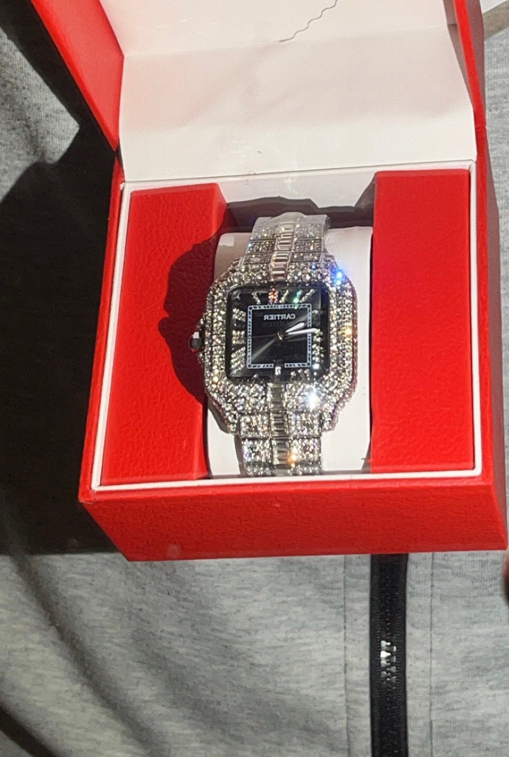 Cartier Horloge Moissanite, Overige merken, Staal, Staal, Polshorloge
