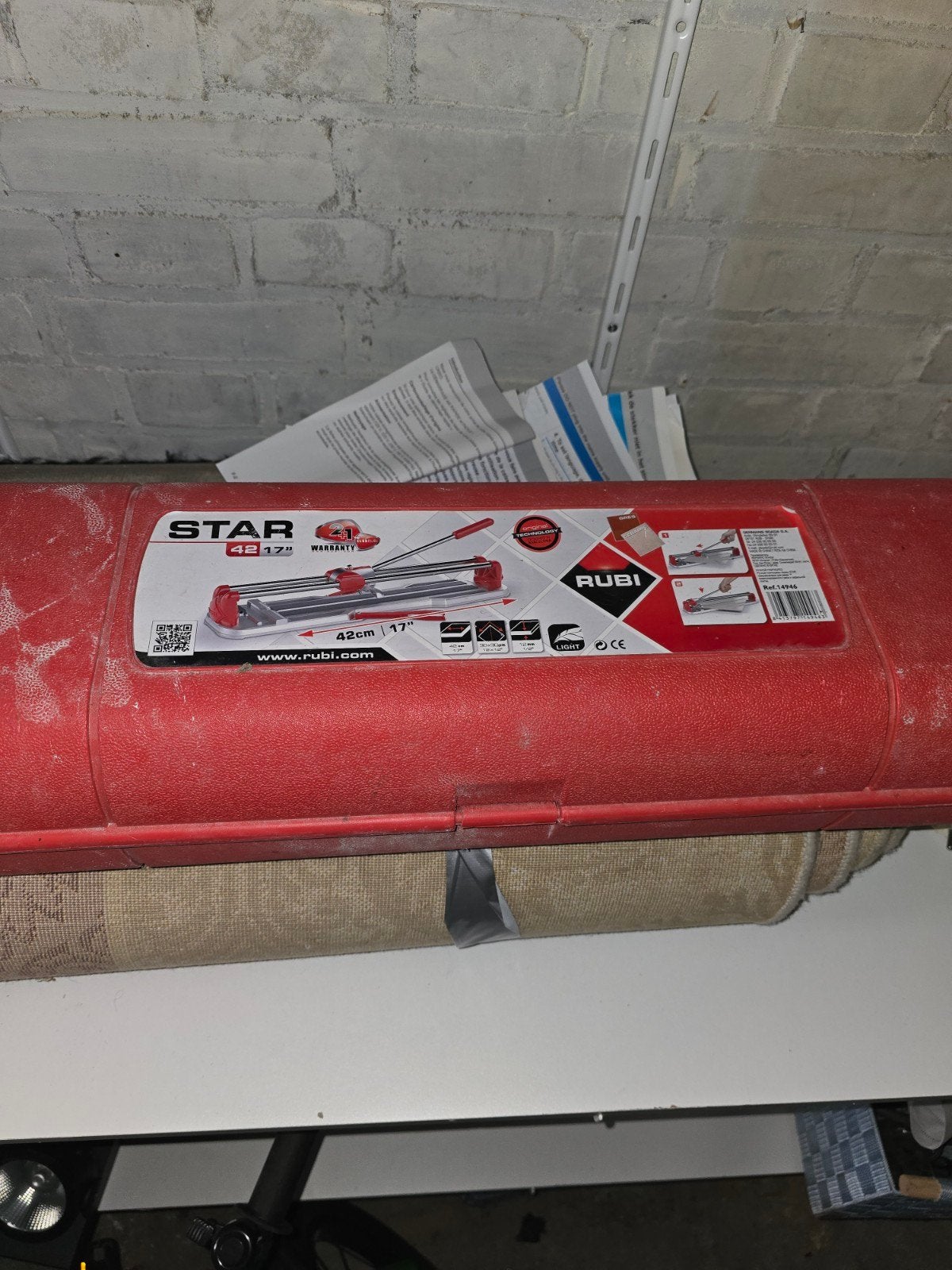 Rubi Star 42 tegelzaag in rode koffer, Ophalen, Gebruikt