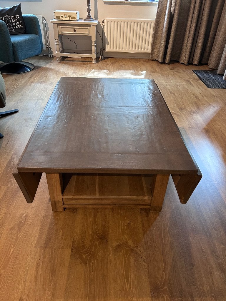 Salontafel hout, Huis en Inrichting, Ophalen, 50 – 75, Gebruikt, 100 tot 150 cm