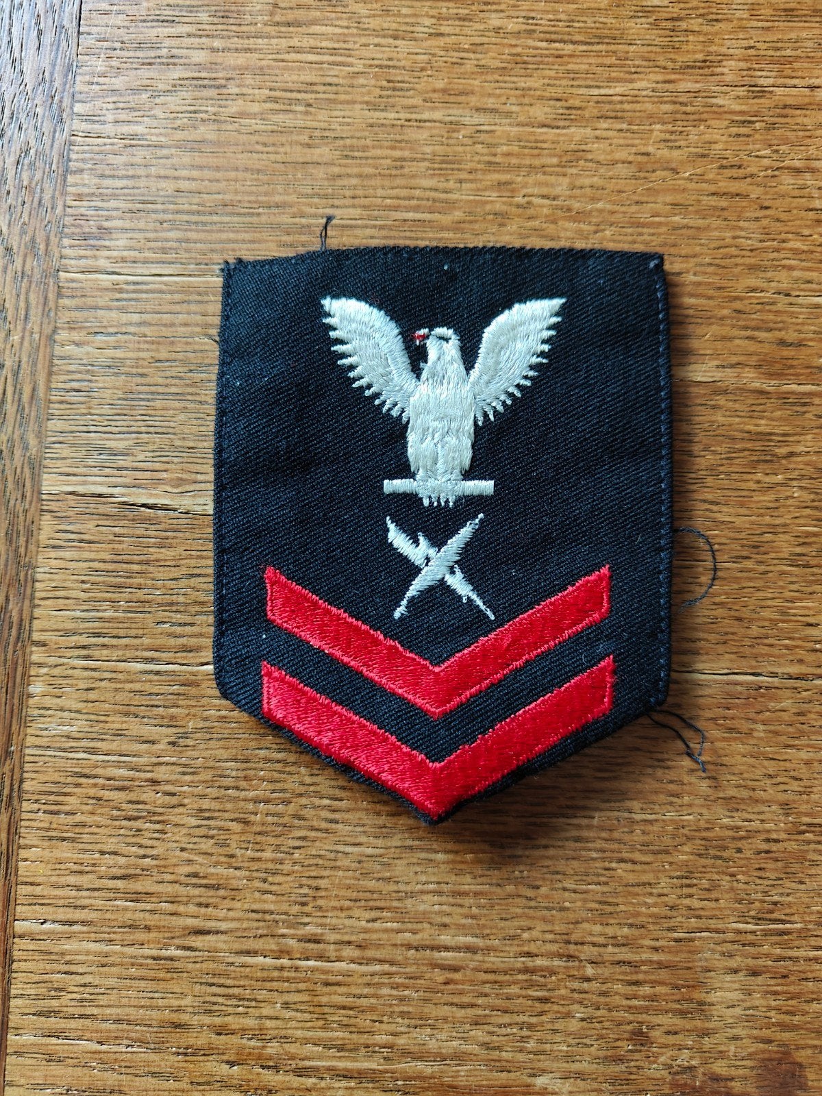 Navy patch zwart 2, Ophalen of Verzenden, Marine, Nederland, Embleem of Badge