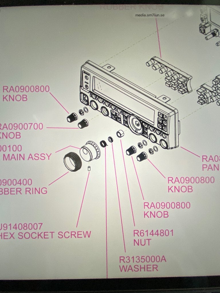 Yaesu FT450 Draaiknopjes voor HF set, Ophalen of Verzenden, Nieuw, Zender en Ontvanger