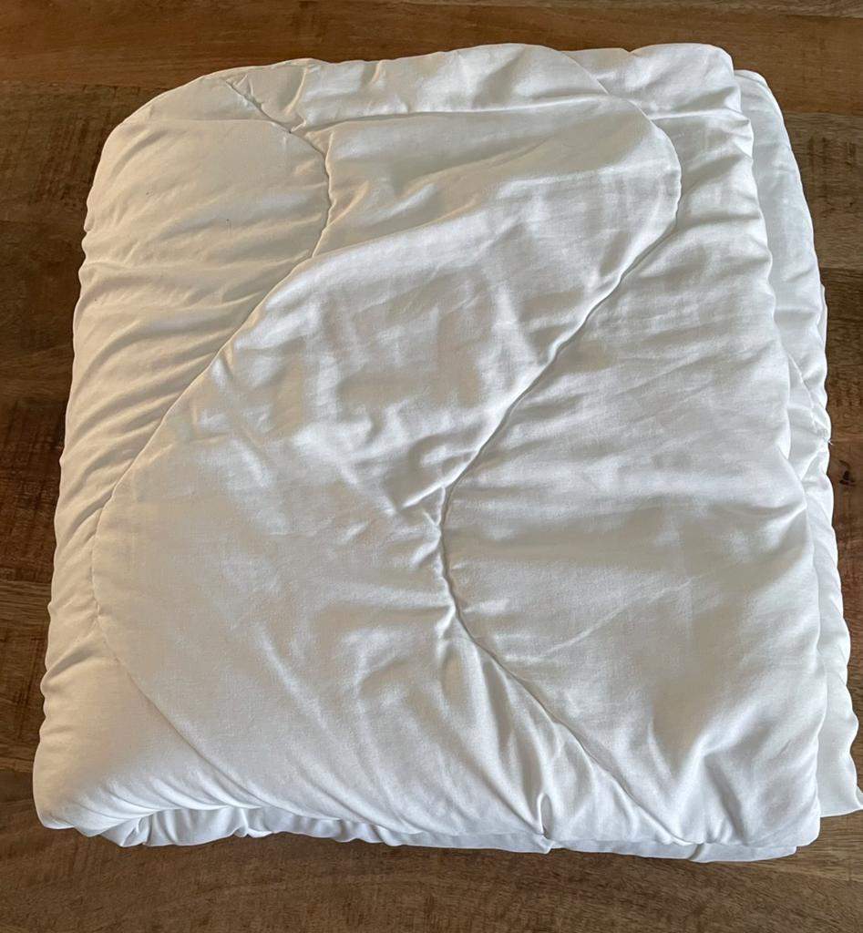 2 persoonsdekbed 2.00x2.00, Ophalen, Gebruikt, Wit, Tweepersoons