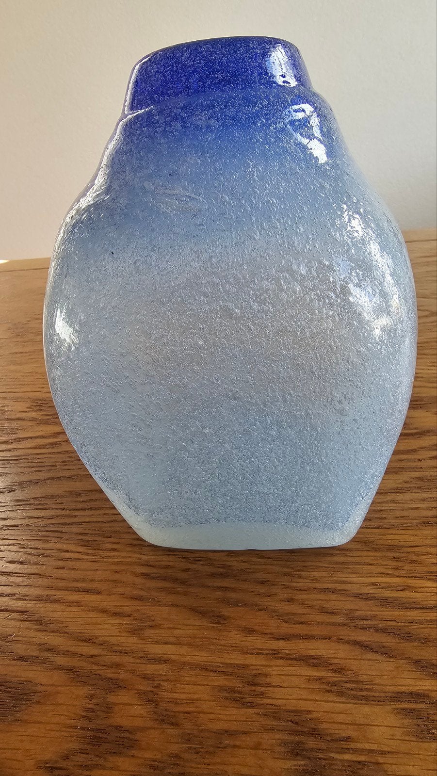 Zeldzame Murano Pulegoso/Scavo vaas met luchtbellen, blauw, Antiek en Kunst, Antiek | Vazen, Ophalen of Verzenden