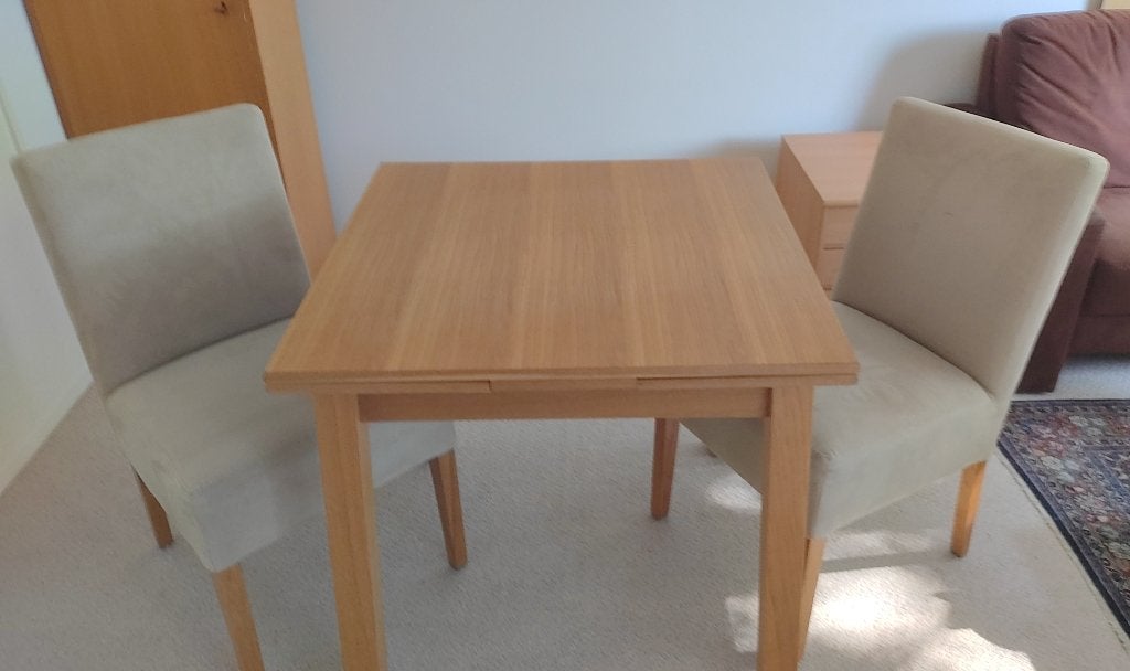 Eettafel, Huis en Inrichting, Tafels | Eettafels, Ophalen, 100 tot 150 cm, Vierkant, Tot twee personen