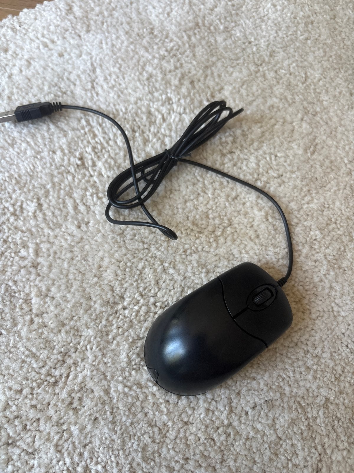 Bedrade optische muis - Zwart, USB-aansluiting, Computers en Software, Ophalen of Verzenden, Zo goed als nieuw, Bedraad, Muis