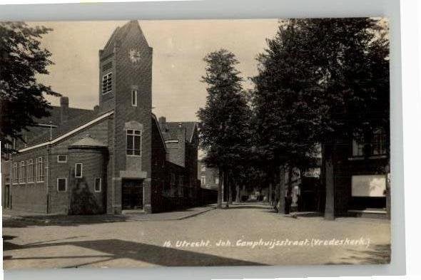 Utrecht (16) Vredeskerk Joh Camphuijsstr NEWO fotokrt st1935, Verzenden, Voor 1920, Gelopen, Utrecht