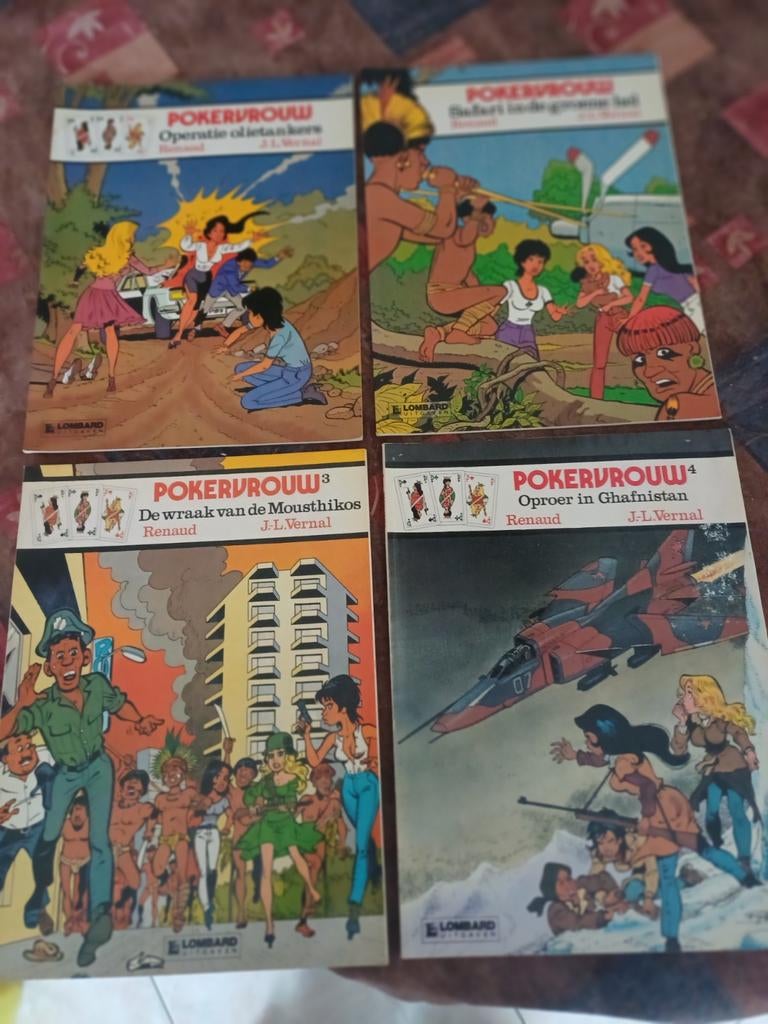 POKERVROUW, deel 1, 2 ,3 en 4, Meerdere stripboeken, Ophalen of Verzenden, Gelezen